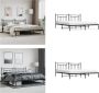 VidaXL Bedframe met hoofdbord metaal zwart 200x200 cm Bedframe Bedframes Tweepersoonsbed Bed - Thumbnail 1