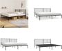 VidaXL Bedframe met hoofdbord metaal zwart 200x200 cm Bedframe Bedframes Tweepersoonsbed Bed - Thumbnail 2