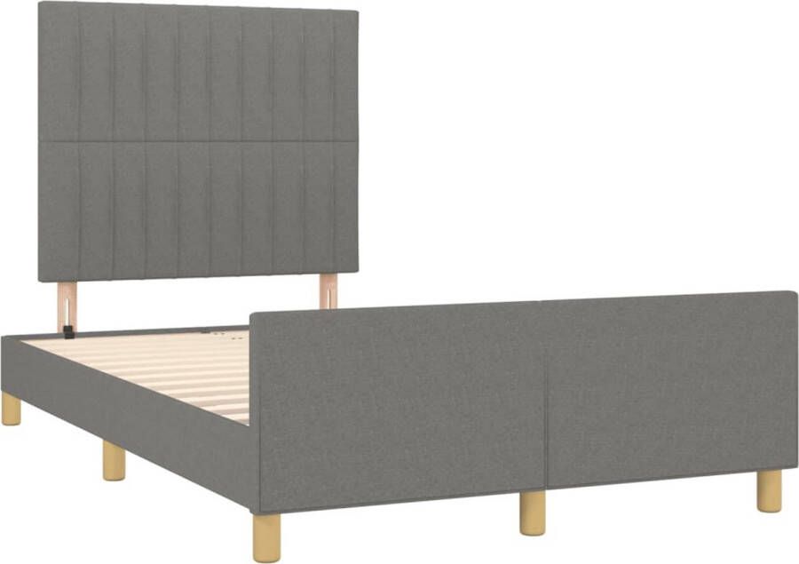 VidaXL Bedframe zonder matras 120x190 cm stof donkergrijs - Foto 3