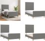 VidaXL Bedframe met hoofdbord stof donkergrijs 80x200 cm Bedframe Met Hoofdeinde Bedframes Met Hoofdeindes Bed Slaapmeubel - Thumbnail 3