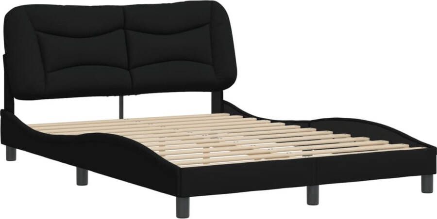 VidaXL -Bedframe-met-hoofdbord-stof-zwart-120x200-cm - Foto 4