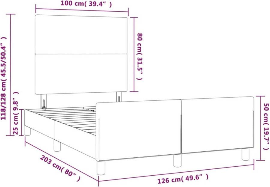 VidaXL -Bedframe-met-hoofdeinde-fluweel-donkerblauw-120x200-cm - Foto 3