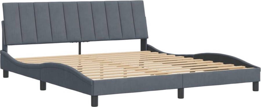 VidaXL Bedframe zonder matras 180x200 cm fluweel donkergrijs - Foto 3