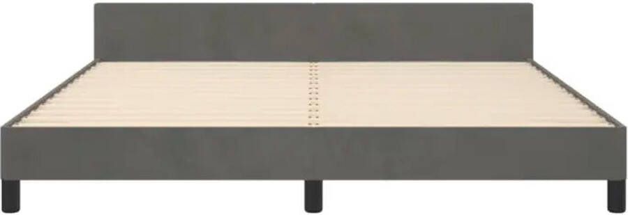 VidaXL -Bedframe-met-hoofdeinde-fluweel-donkergrijs-180x200-cm - Foto 5