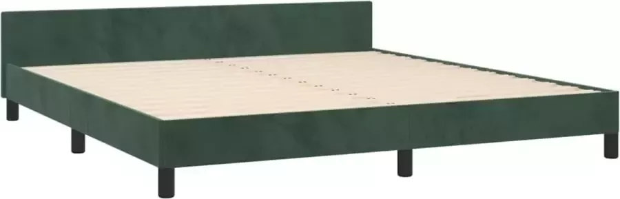 VidaXL -Bedframe-met-hoofdeinde-fluweel-donkergroen-180x200-cm - Foto 4