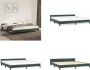 VidaXL Bedframe met hoofdeinde fluweel donkergroen 200x200 cm Bedframe Met Hoofdeinde Bedframes Met Hoofdeindes Bed Slaapmeubel - Thumbnail 3