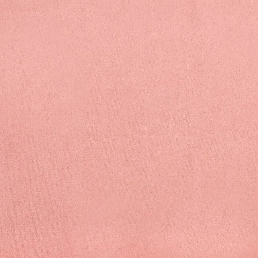 VidaXL -Bedframe-met-hoofdeinde-fluweel-roze-180x200-cm