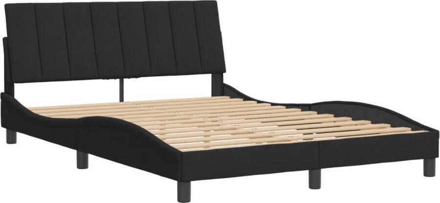 VidaXL Bedframe zonder matras Hanko 140x190 cm fluweel zwart - Foto 4