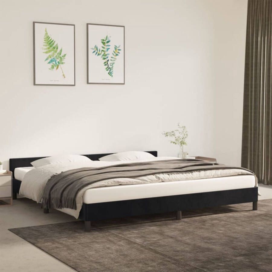 VidaXL Bedframe zonder matras 200x200 cm fluweel zwart - Foto 2