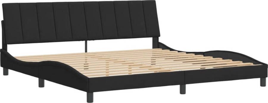 VidaXL Bedframe zonder matras Hanko 200x200 cm fluweel zwart - Foto 4