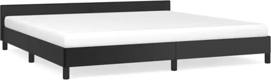 VidaXL -Bedframe-met-hoofdeinde-kunstleer-zwart-200x200-cm - Foto 5
