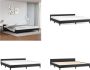 VidaXL Bedframe met hoofdeinde kunstleer zwart 200x200 cm Bedframe Met Hoofdbord Bedframes Met Hoofdborden Bedframe Bed - Thumbnail 2