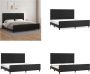 VidaXL Bedframe met hoofdeinde kunstleer zwart 200x200 cm Bedframe Met Hoofdbord Bedframes Met Hoofdborden Bedframe Bed - Thumbnail 1