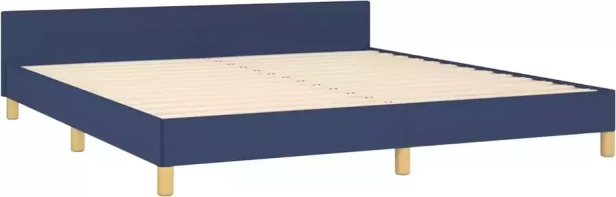 VidaXL -Bedframe-met-hoofdeinde-stof-blauw-180x200-cm - Foto 4