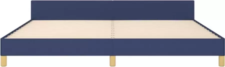 VidaXL -Bedframe-met-hoofdeinde-stof-blauw-200x200-cm - Foto 5