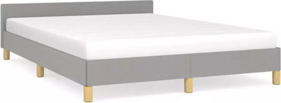 VidaXL Bedframe zonder matras stof lichtgrijs 140x200 cm - Foto 8