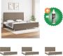 VidaXL Bedframe Larikshout Taupe 203x206x118 128 cm Verstelbaar hoofdeinde Bed Inclusief Reiniger - Thumbnail 1