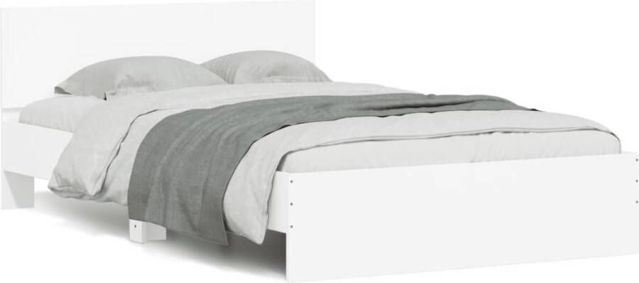 VidaXL -Bedframe-met-hoofdeinde-wit-120x200-cm - Foto 3