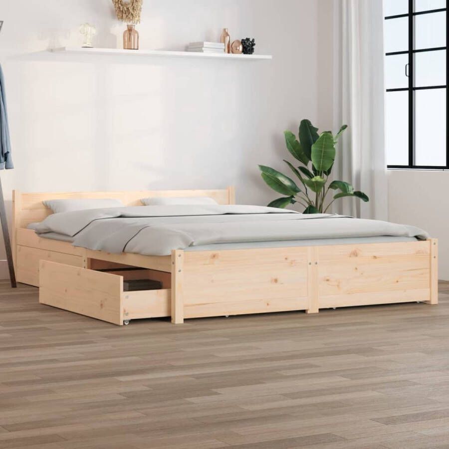 VidaXL -Bedframe-met-lades-140x190-cm