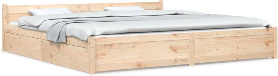 VidaXL -Bedframe-met-lades-wit-180x200-cm-Super-King-Size - Foto 4