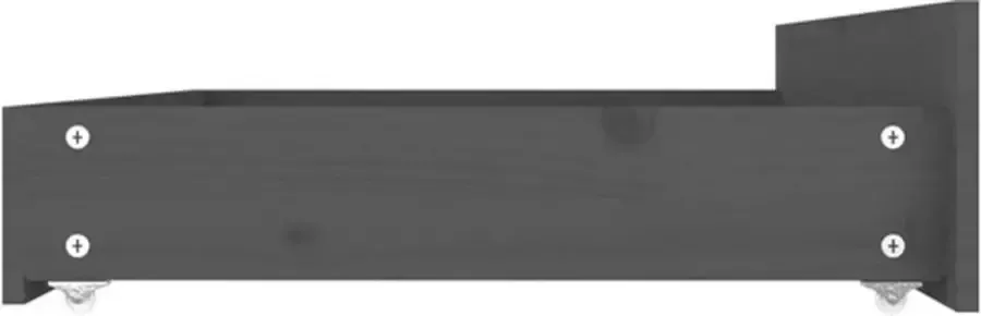 VIDAXL Bedframe met lades grijs 160x200 cm - Foto 2