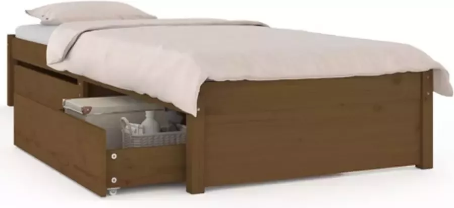 VidaXL -Bedframe-met-lades-honingbruin-100x200-cm - Foto 2