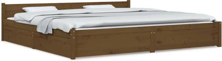 VidaXL -Bedframe-met-lades-honingbruin-200x200-cm - Foto 3