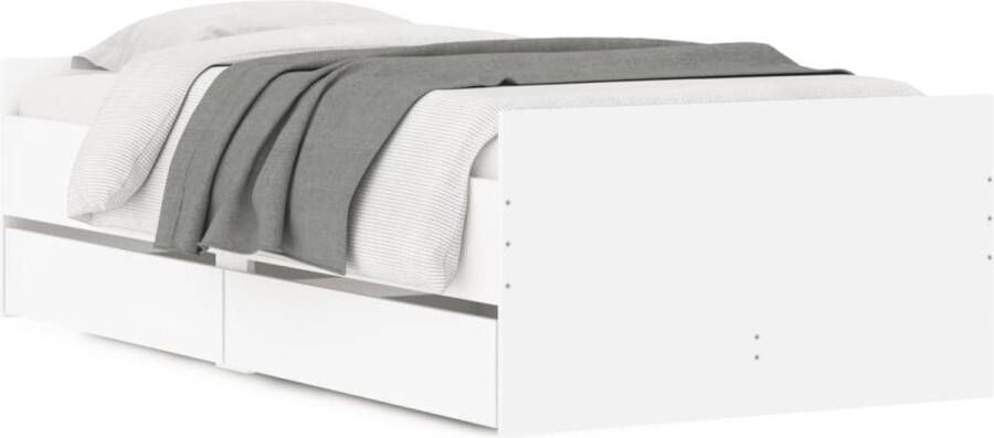 VidaXL -Bedframe-met-lades-wit-100x200-cm - Foto 5