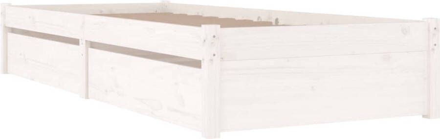 VidaXL -Bedframe-met-lades-wit-100x200-cm - Foto 3