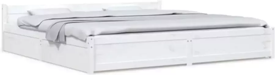 VidaXL -Bedframe-met-lades-wit-180x200-cm-Super-King-Size - Foto 5