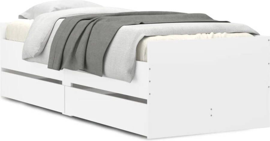 VidaXL -Bedframe-met-lades-wit-90x200-cm - Foto 4