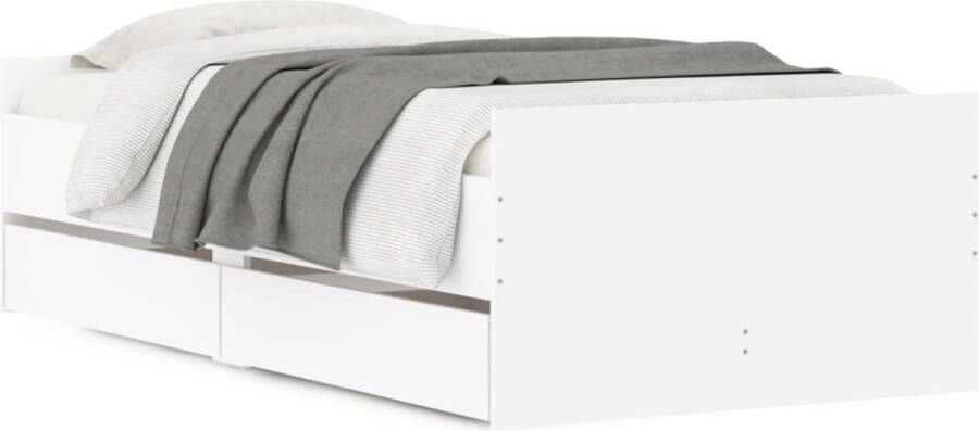 VidaXL -Bedframe-met-lades-wit-90x200-cm - Foto 3