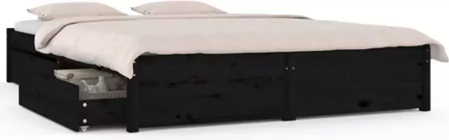 VidaXL Bedframe met lades zwart 180x200 cm 6FT Super King - Foto 2