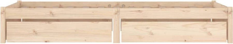 VidaXL Bedframe met lades zwart 75x190 cm 2FT6 Small Single - Foto 2