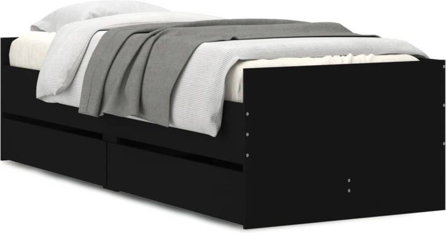 VidaXL -Bedframe-met-lades-zwart-90x190-cm - Foto 3