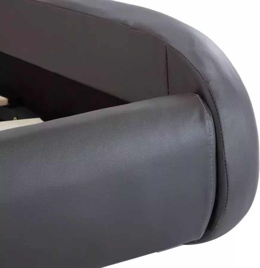 VidaXL -Bedframe-met-LED-kunstleer-grijs-90x200-cm