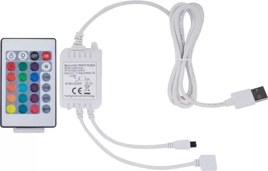 VidaXL -Bedframe-met-LED-kunstleer-wit-90x200-cm