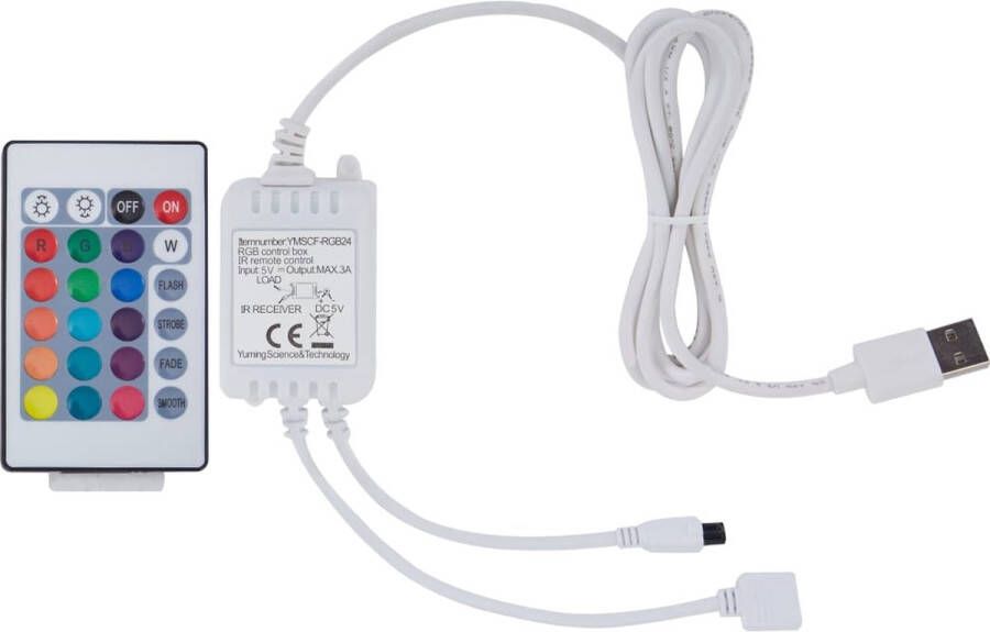 VidaXL Bedframe met LED kunstleer wit en zwart 180x200 cm