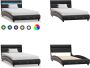 VidaXL Bedframe met LED kunstleer zwart 90x200 cm Bed Bedden Bedframe Bedframes - Thumbnail 2