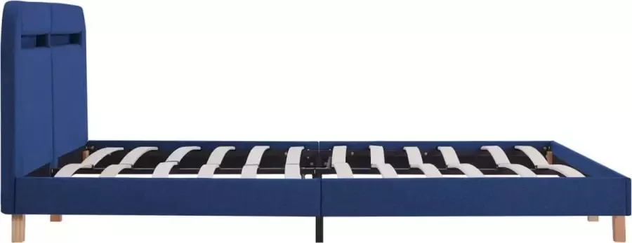 VidaXL -Bedframe-met-LED-stof-blauw-160x200-cm - Foto 2