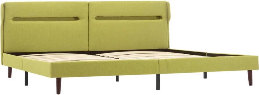 VidaXL -Bedframe-met-LED-stof-groen-140x200-cm - Foto 2