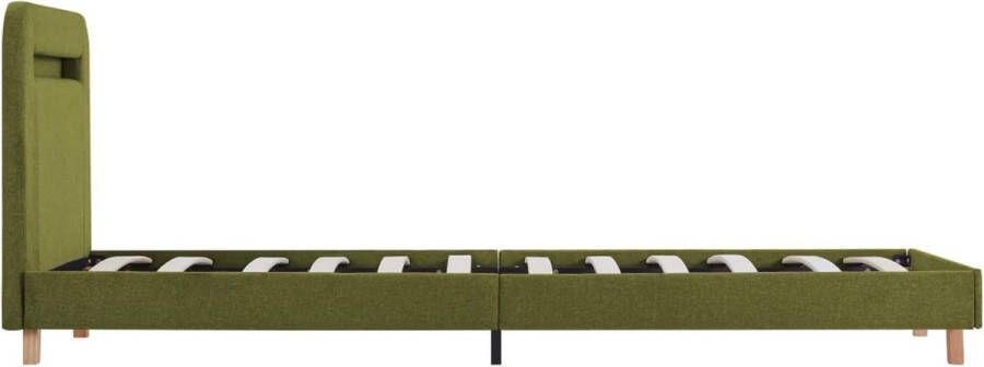 VidaXL -Bedframe-met-LED-stof-groen-90x200-cm - Foto 2