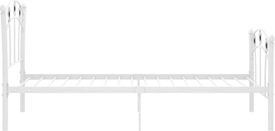 VidaXL -Bedframe-met-voetbaldesign-metaal-wit-90x200-cm - Foto 3