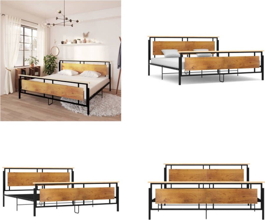 VidaXL Bedframe metaal 200x200 cm Bedframe Bed Frame Bed Frames