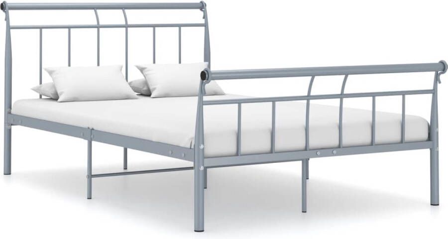 VidaXL -Bedframe-metaal-grijs-120x200-cm - Foto 4