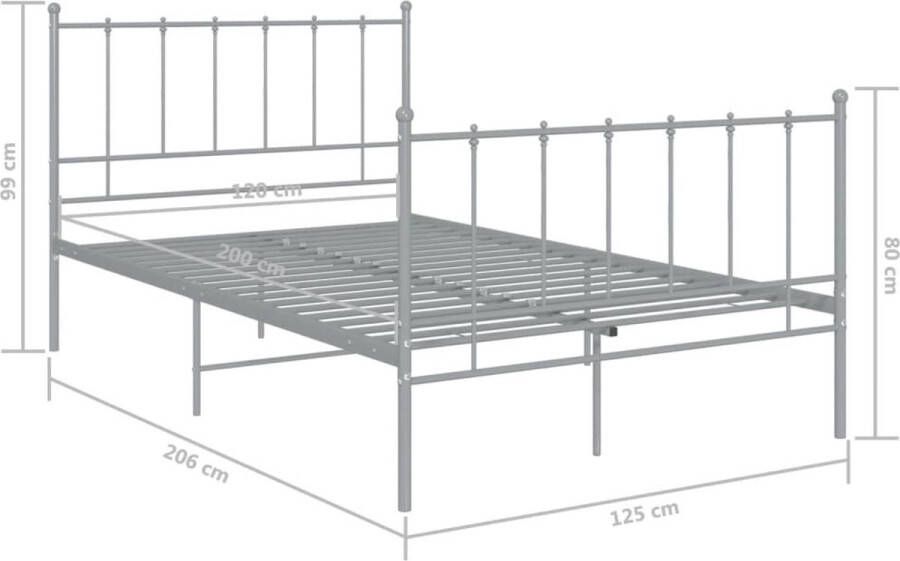 VidaXL -Bedframe-metaal-grijs-120x200-cm - Foto 3