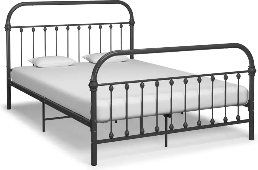 VidaXL -Bedframe-metaal-grijs-120x200-cm - Foto 2