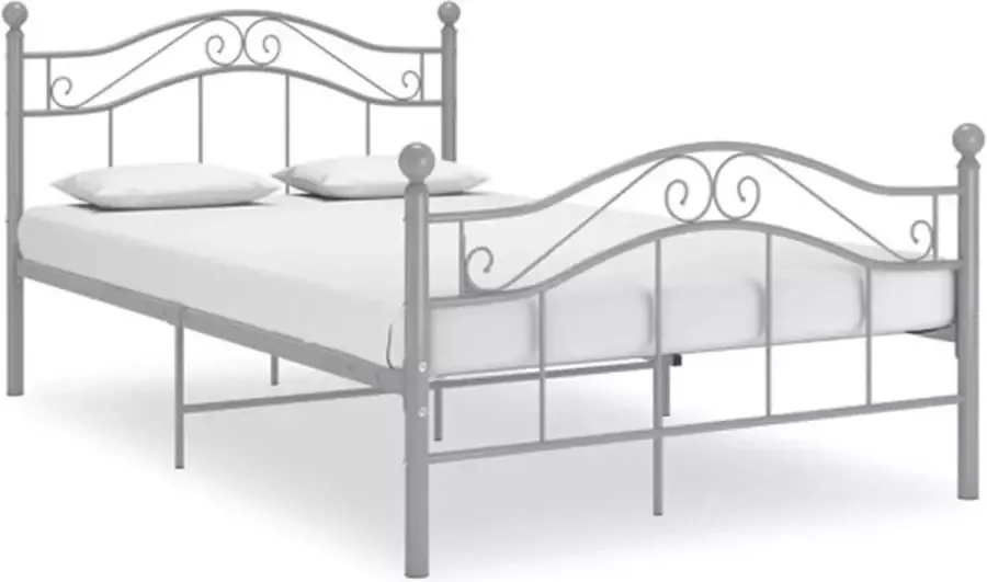 VidaXL -Bedframe-metaal-grijs-120x200-cm - Foto 3