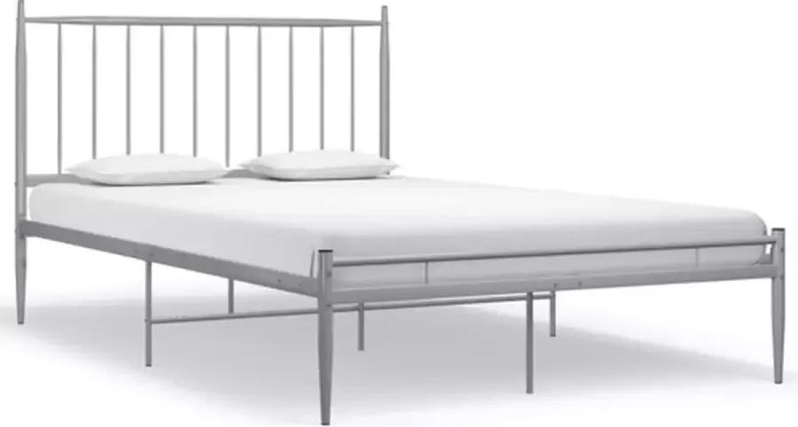 VidaXL -Bedframe-metaal-grijs-120x200-cm - Foto 4