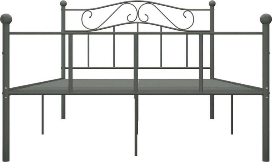 VidaXL -Bedframe-metaal-grijs-120x200-cm